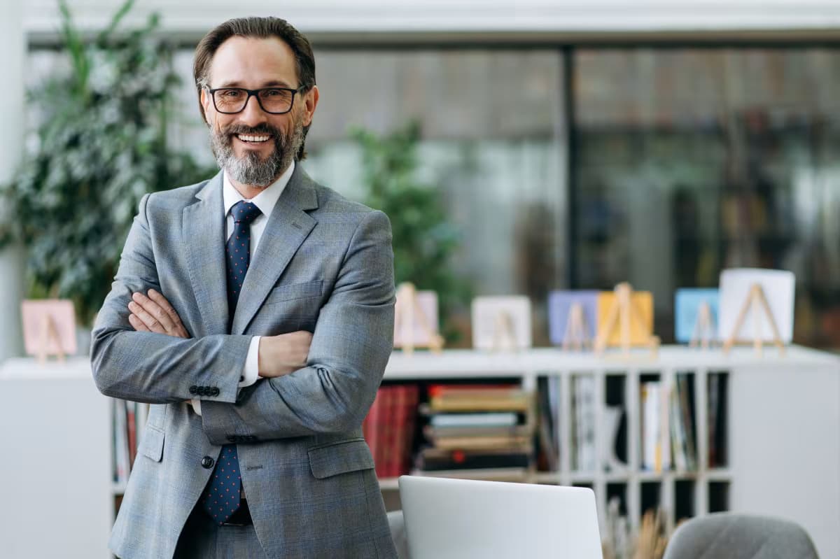 Smiling man in suit